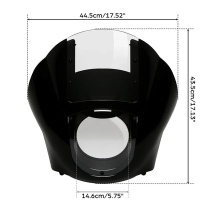Black & Clear Quarter Fairing Windshield Kit for Harley Sportster Dyna