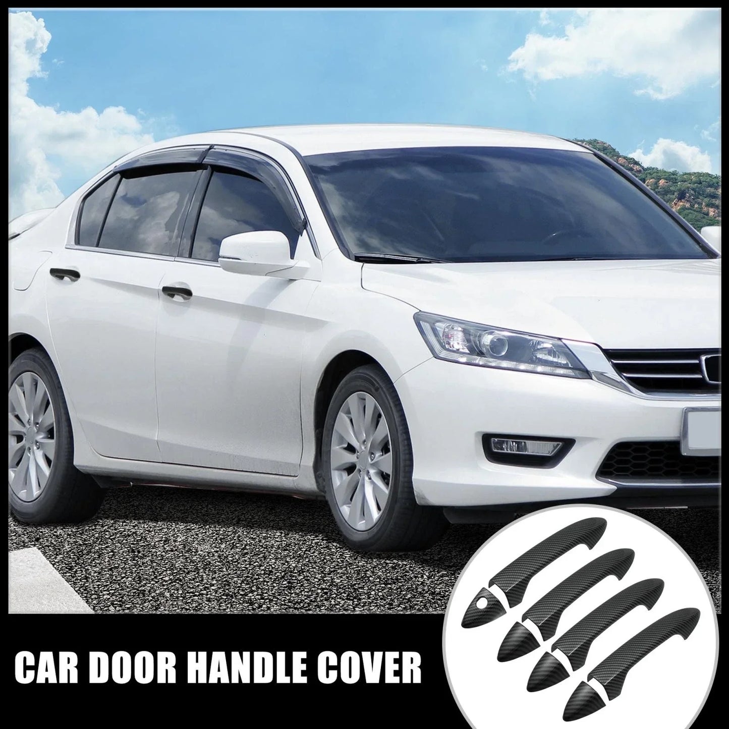 Door Handle Covers for Honda Accord & Honda Pilot - Carbon Fiber Pattern