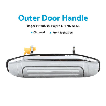 Chrome Outer Door Handle Front Right for Mitsubishi Pajero (1991-2000)