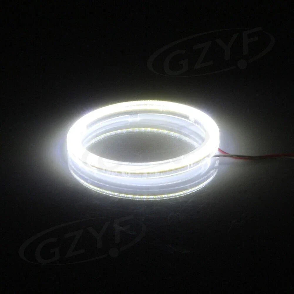 80mm 12V-24V Angel Eyes COB Halo Ring LED Headlight Bulbs for Car