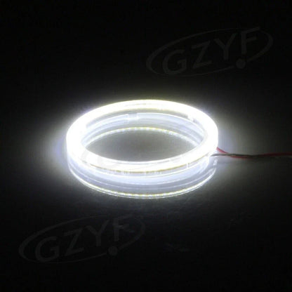 80mm 12V-24V Angel Eyes COB Halo Ring LED Headlight Bulbs for Car