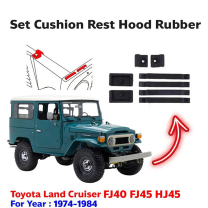 Cushion Hood Rubber Padding Set 8 Fits Toyota Land Cruiser FJ40 BJ40 1980-84 D05