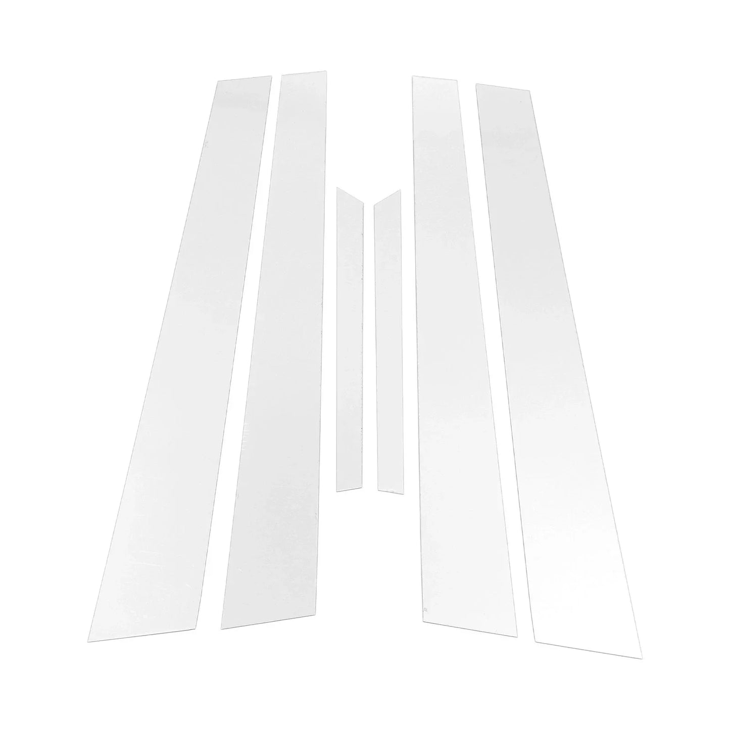 6 Pcs Door Pillar Window Trim for Honda Accord (1998-2002) Chrome Silver Tone