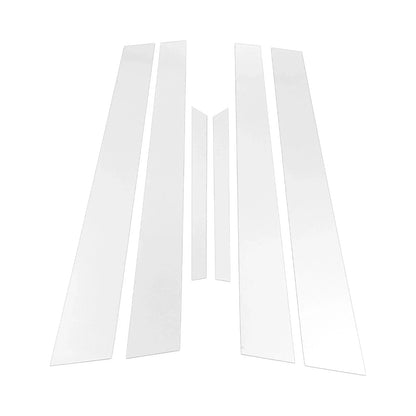 6 Pcs Door Pillar Window Trim for Honda Accord (1998-2002) Chrome Silver Tone