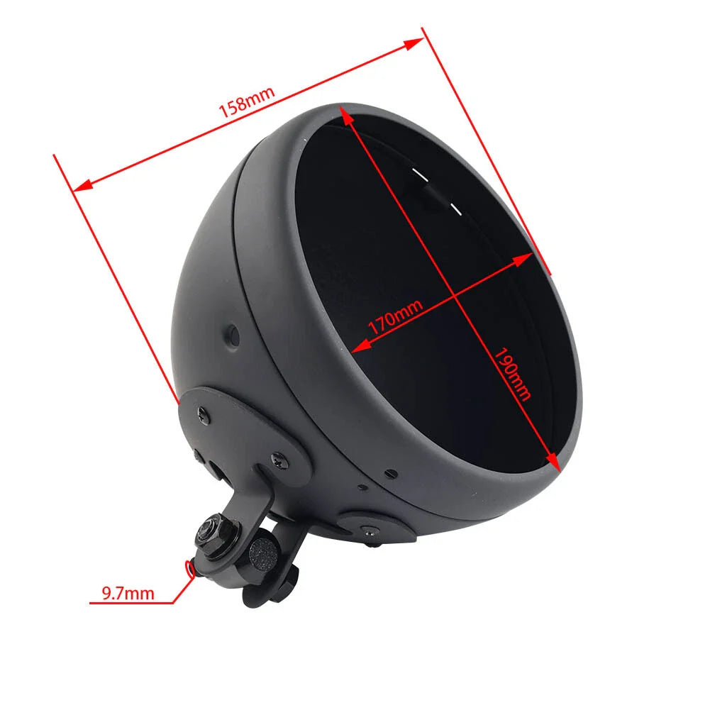 7" Motorcycle Headlight Housing Cover for Harley