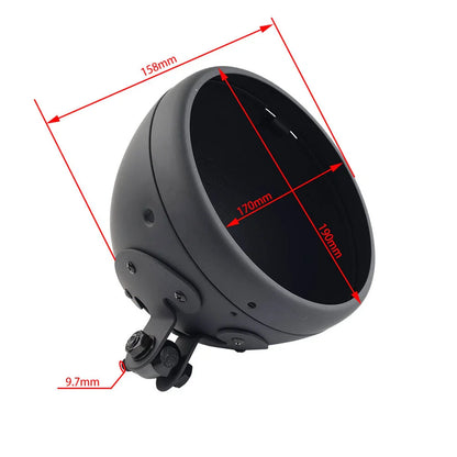 7" Motorcycle Headlight Housing Cover for Harley