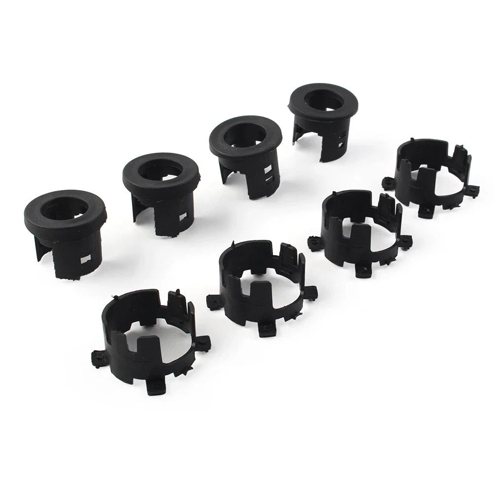 8 Pcs Black ABS Front Bumper Radar Probe Brackets for Jeep Wrangler (2018-2022)