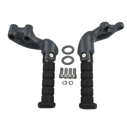 Gray Passenger Footpeg Footrest Mount Bracket for Indian Scout (2015-2023)