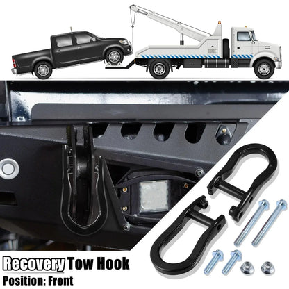 Front Recovery Tow Hook Kit for Chevy Silverado 1500 & GMC Sierra 1500 (2014-2023)