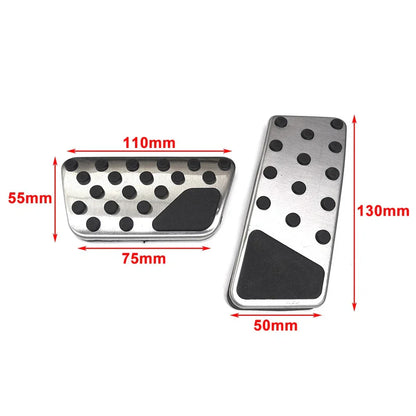Stainless Steel Gas Brake Pedal Covers for Jeep Wrangler JK (2007-2017)
