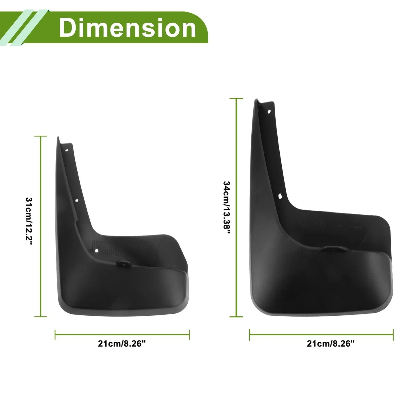Mud Flaps Splash Guards Set for Dodge Town & Country (2011-2017)