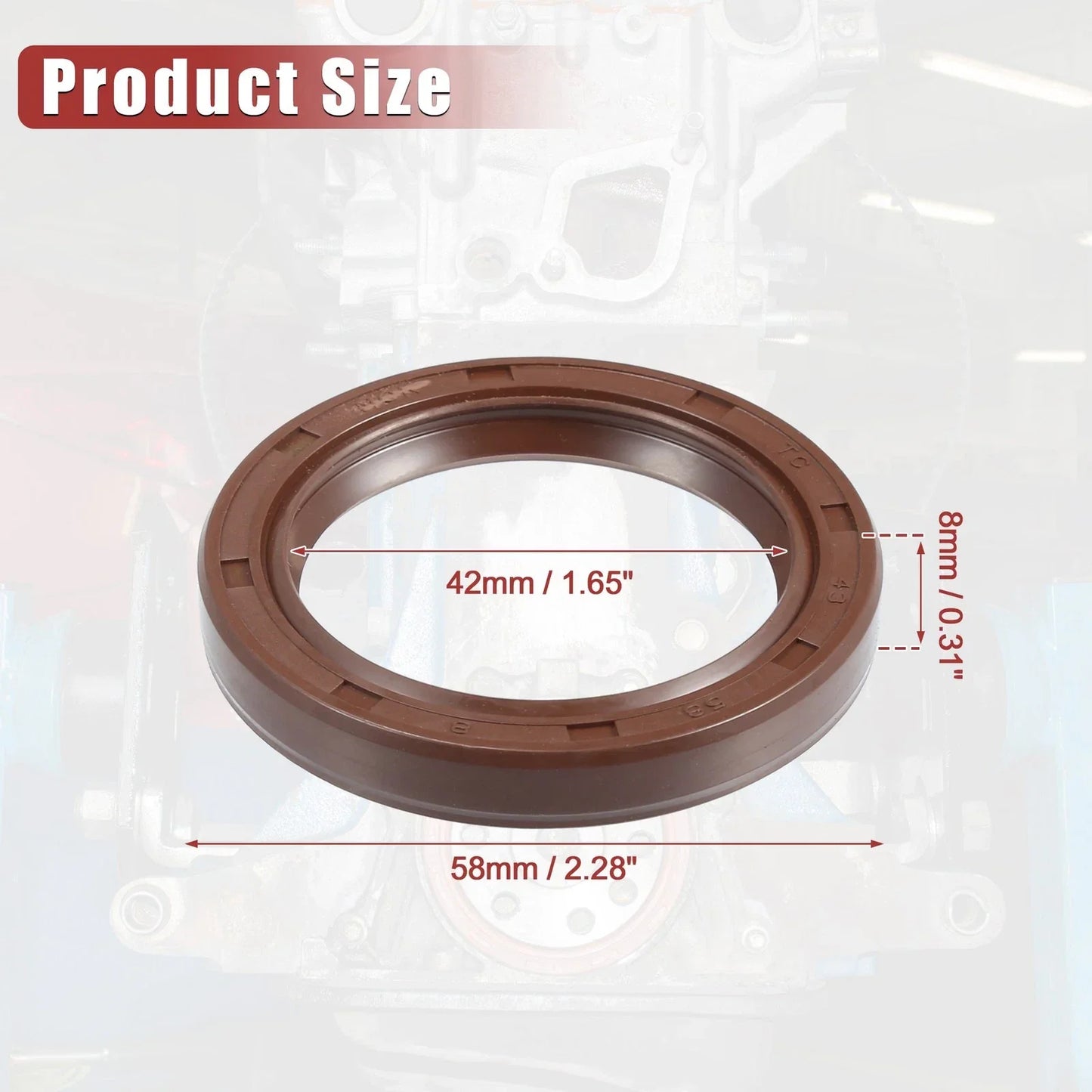 2 x Engine Crankshaft Oil Seals for Honda CR-V, Acura (2003-2005)