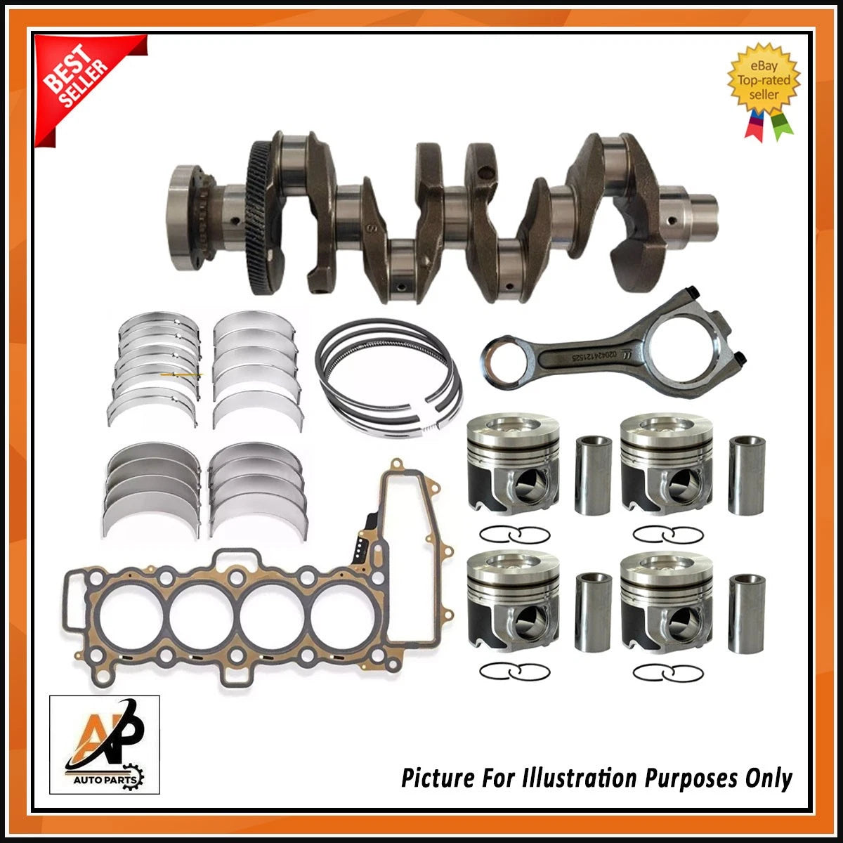 Crankshaft for Land Rover Range Rover 204DTD 2.0D Engine Rebuild Kit ()