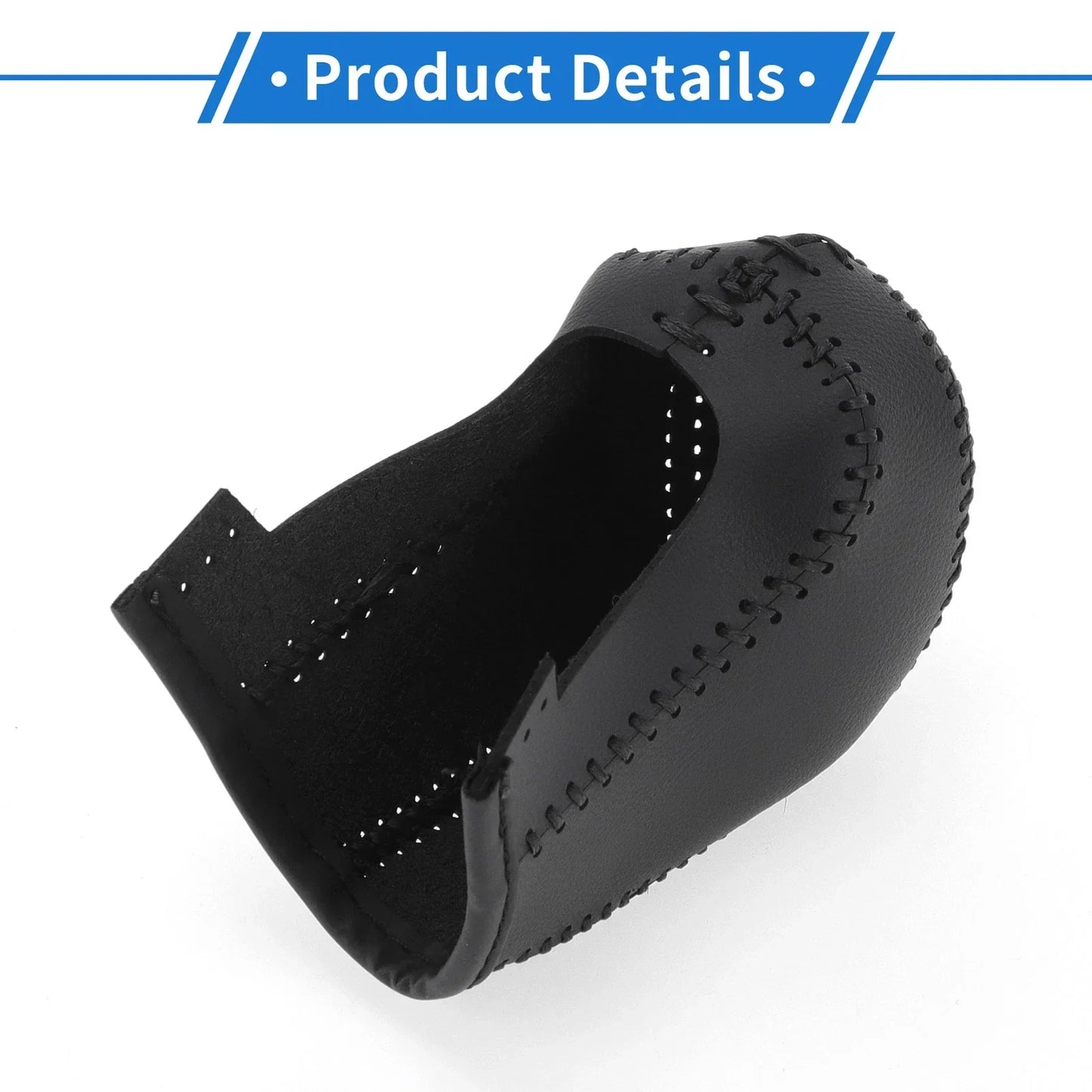 Car Gear Shift Knob Cover for Hyundai Tucson 2015-2018 Black Faux Leather