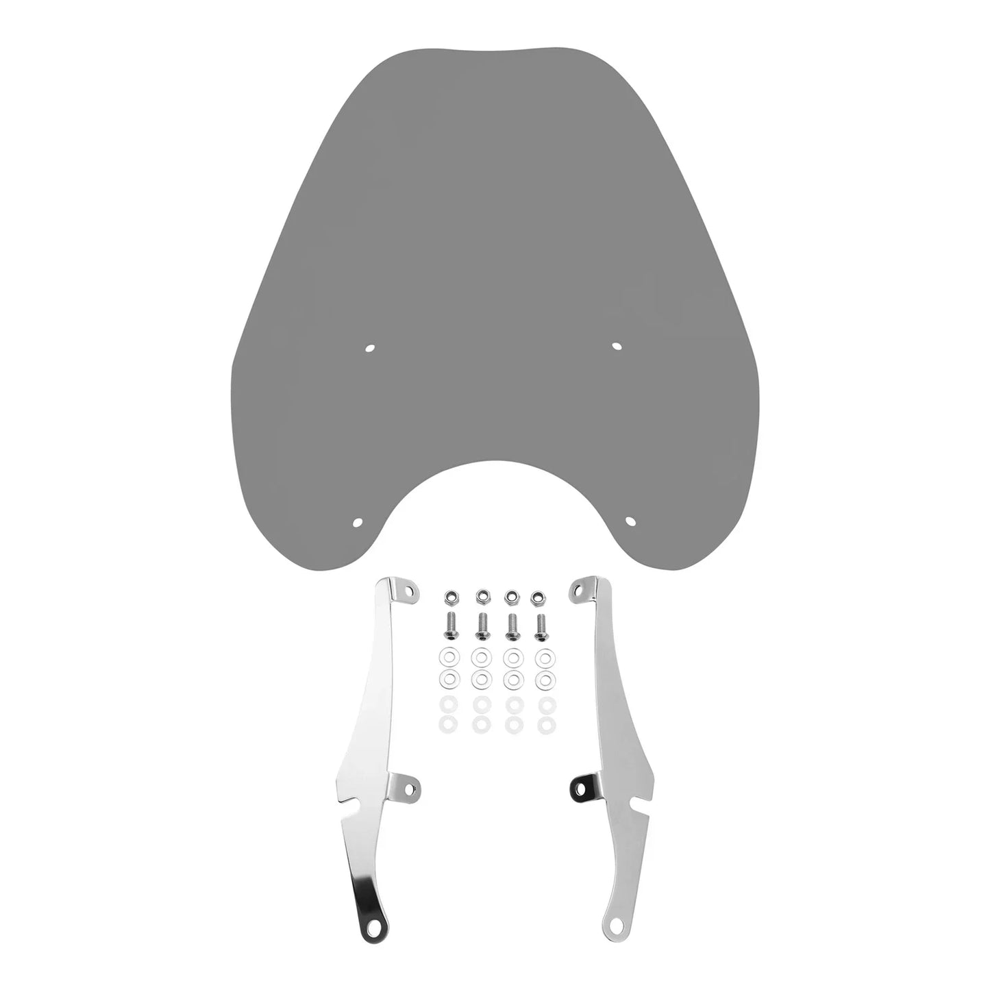 49mm Smoke Windshield Clamps for Harley Low Rider Street Bob (2018-2024)