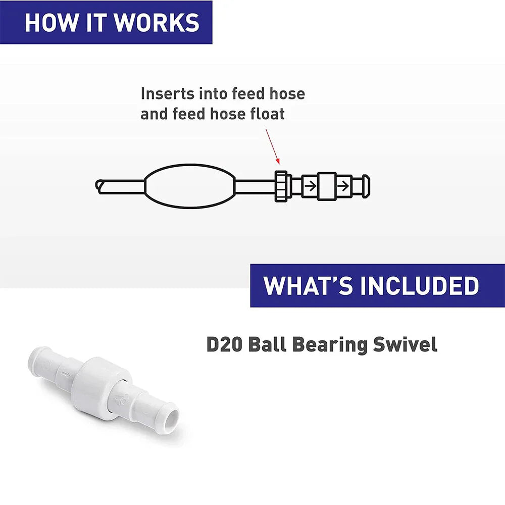 D20 Pool Cleaner Hose Swivel Connectors for Polaris 180 280 380 3900