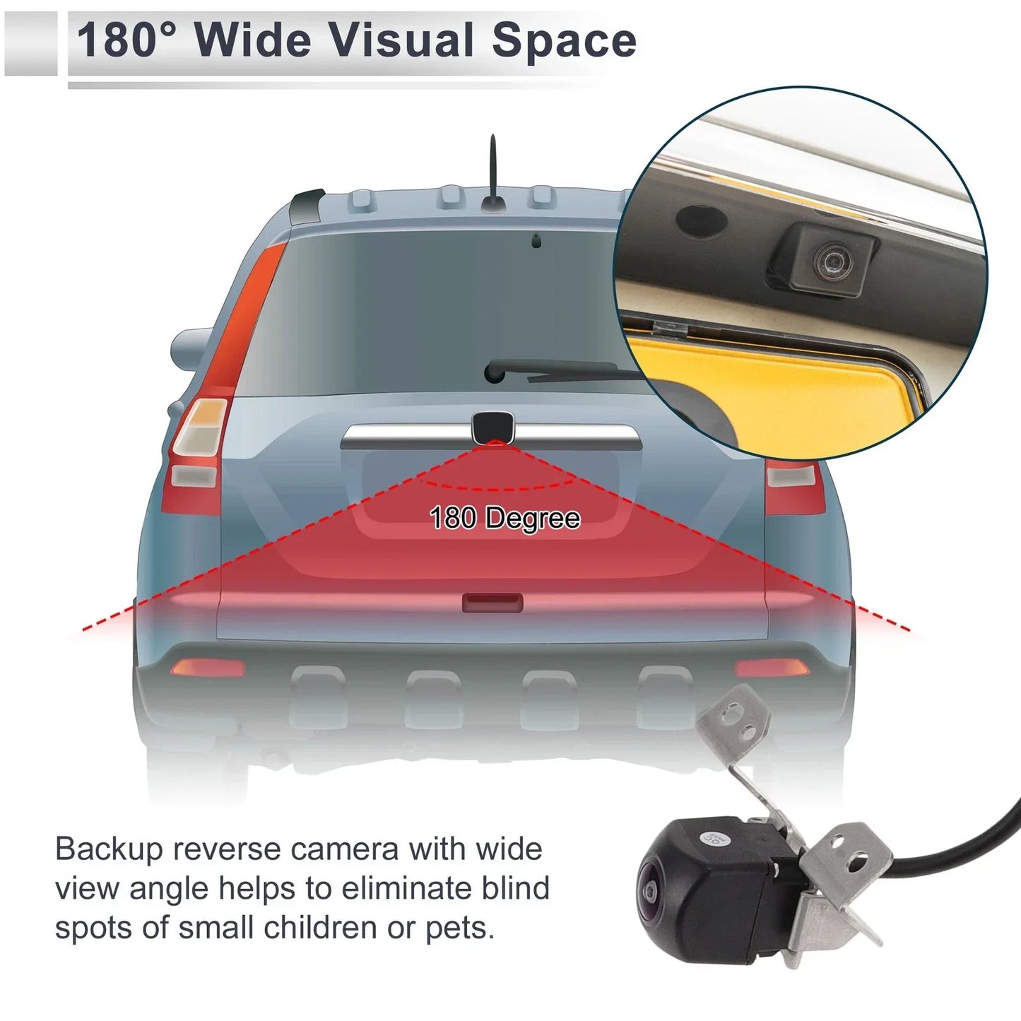 Rear View Camera 120-180 Degree for Honda Pilot (2009-2015)