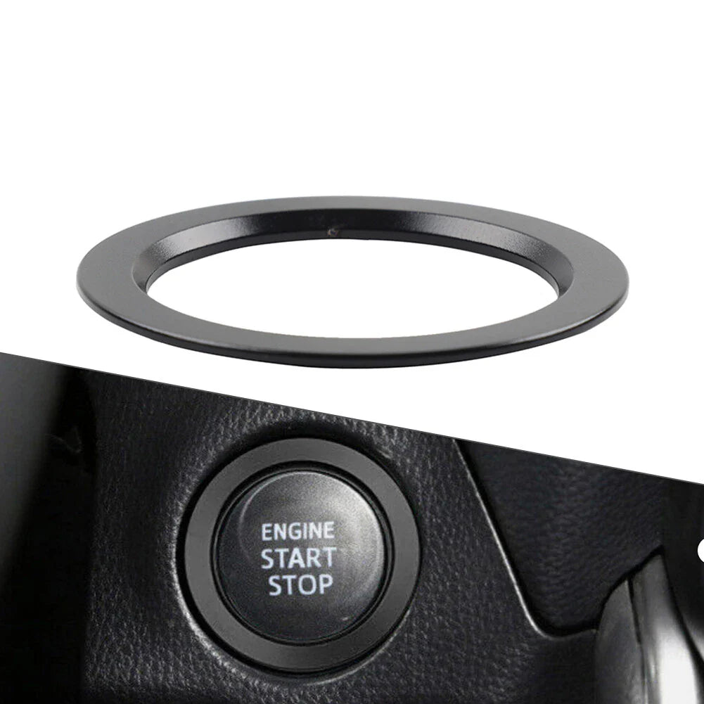 Black Engine Start Stop Button Trim Ring for Toyota Tacoma Camry Prius Corolla (2005-2023)