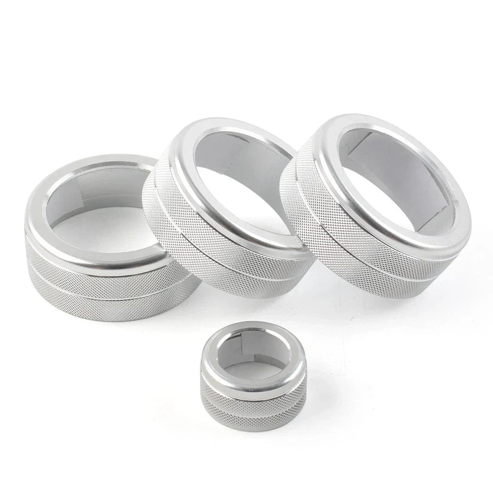 4x AC Climate Control Knob Ring Covers for Honda Civic (2022 - Present) Silver