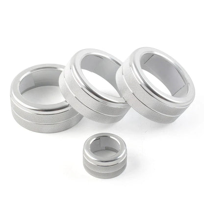 4x AC Climate Control Knob Ring Covers for Honda Civic (2022 - Present) Silver