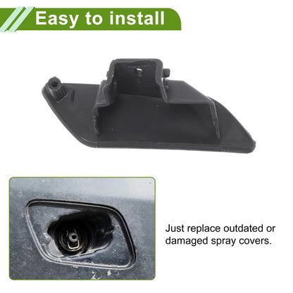 Left Washer Nozzle Cover for Porsche Panamera 2014-2016 (2 x White Caps)