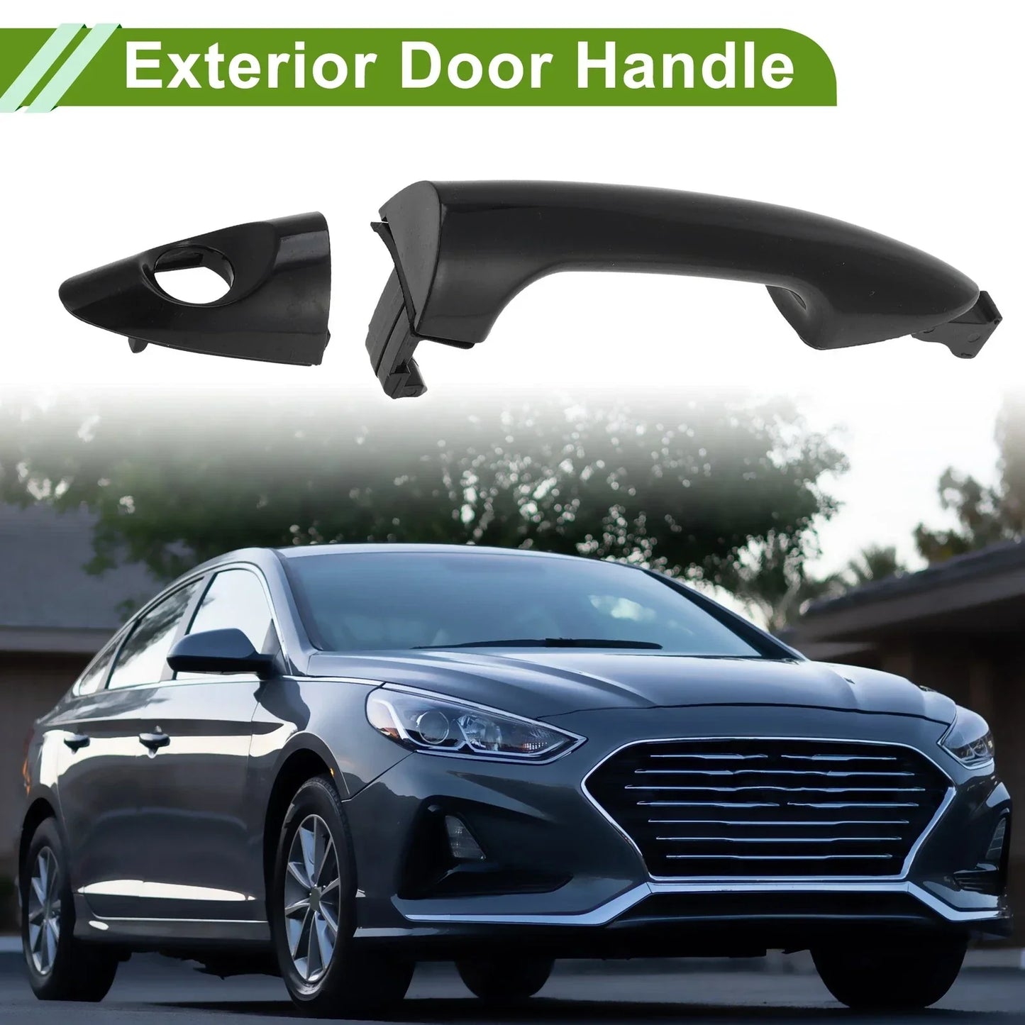 Exterior Door Handle for Hyundai Accent 2012-2017 Black Front Left
