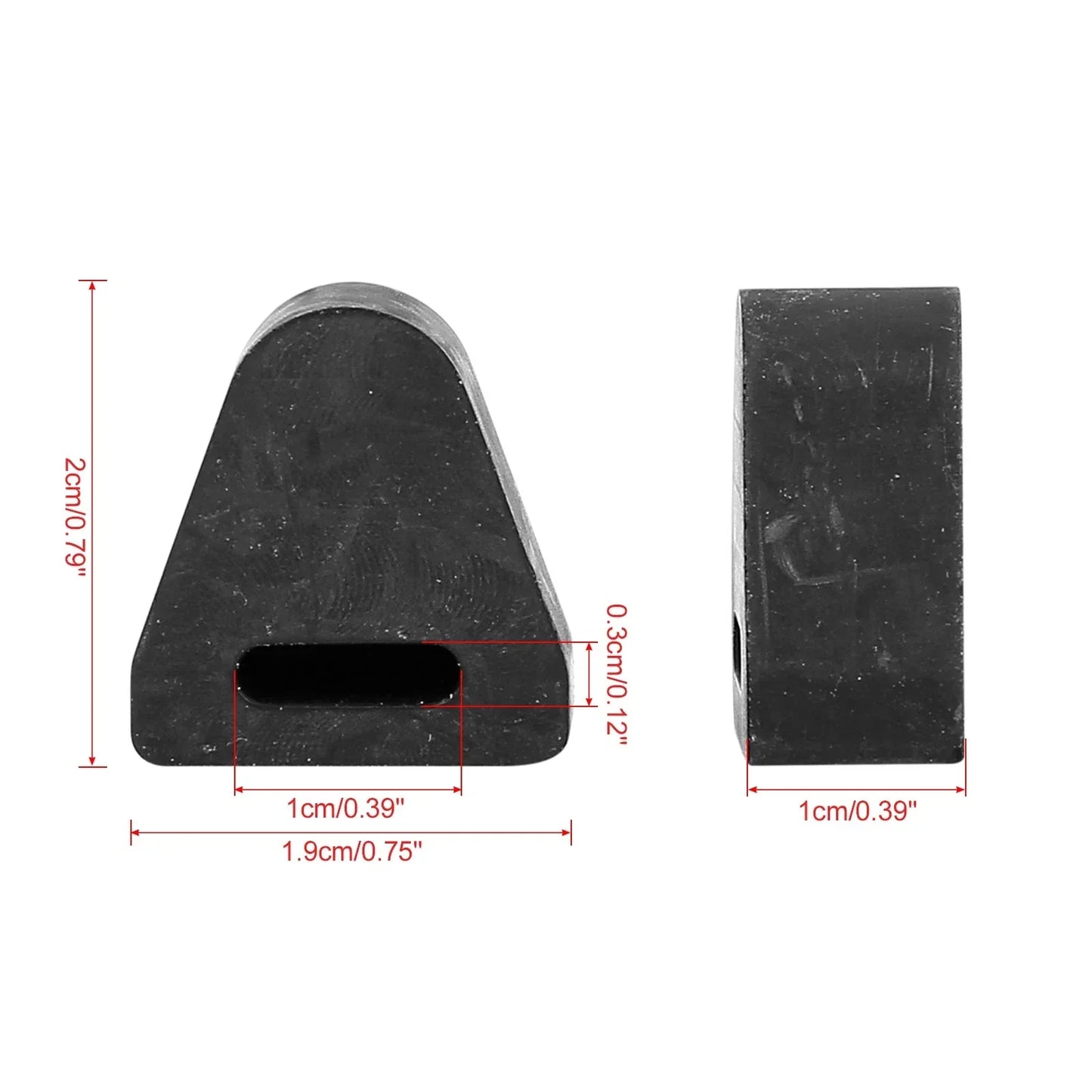 2 x Black Tailgate Latch Rubber Stops for Chevrolet Silverado