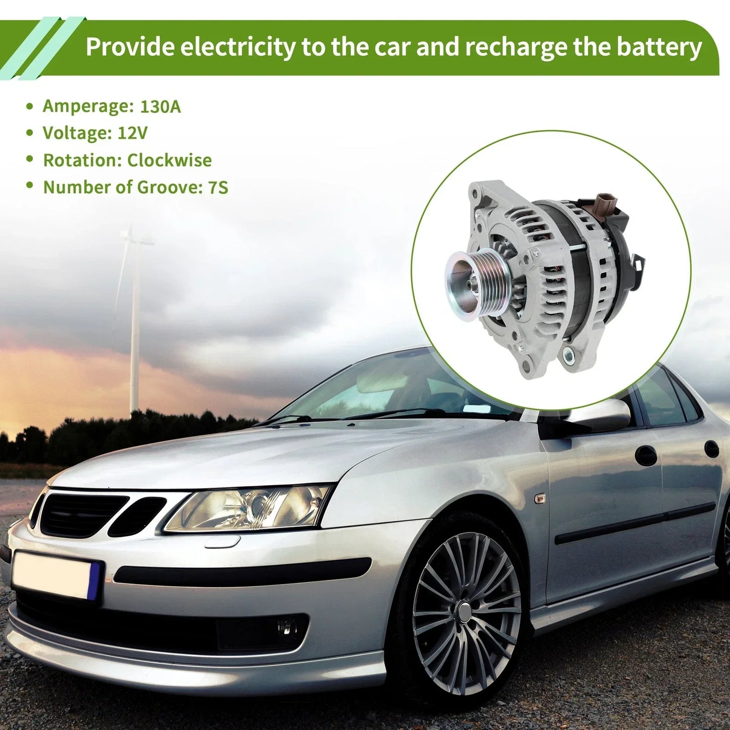 Alternator 130A 12V for Honda Accord (2008-2012) 1 x Unit