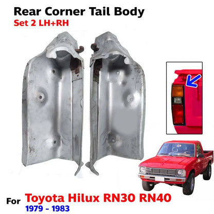For Toyota Hilux RN30 RN40 Pickup UTE 1979-83 Rear Gate Tail Body Corner 2 PCS