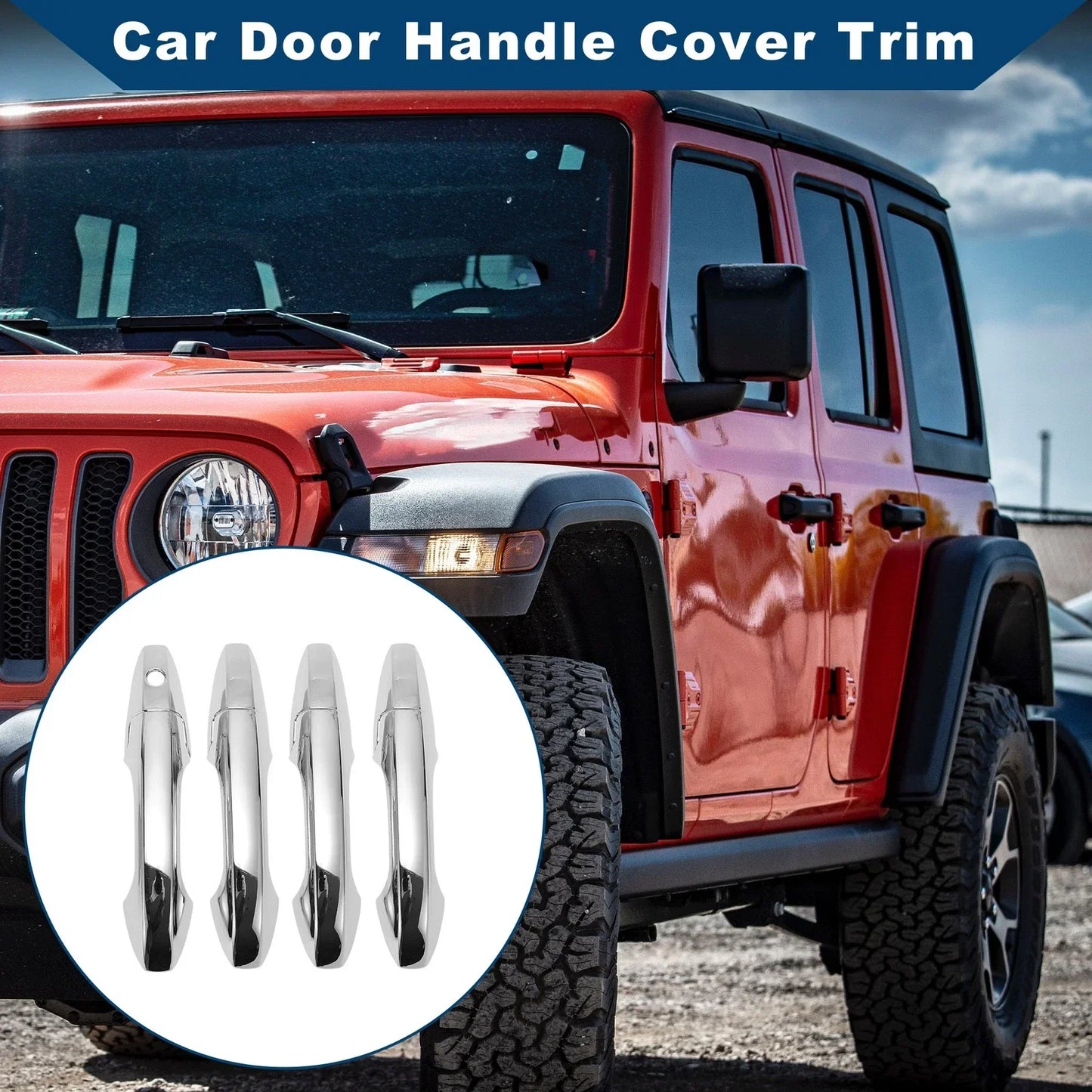 Car Door Handle Cover Trim for Honda CR-V 2007-2011 Silver Tone