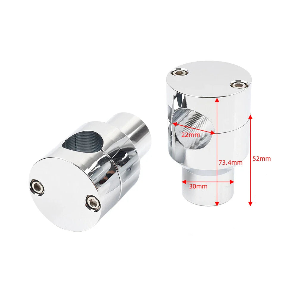 22mm Handlebar Riser Clamp Mount for Harley & Honda