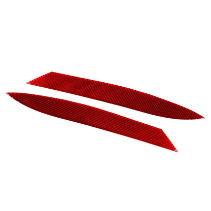 Red Carbon Fiber Headlight Eyelids for Jaguar F-Type (2013-2024)