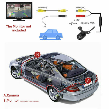 170° Reverse Camera IR Night Vision Waterproof for Car Rear View Backup Cam