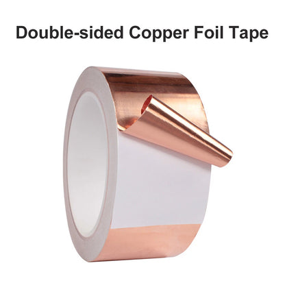 Double Sided Copper Foil Tape 20m x 50mm EMI Shielding Adhesive