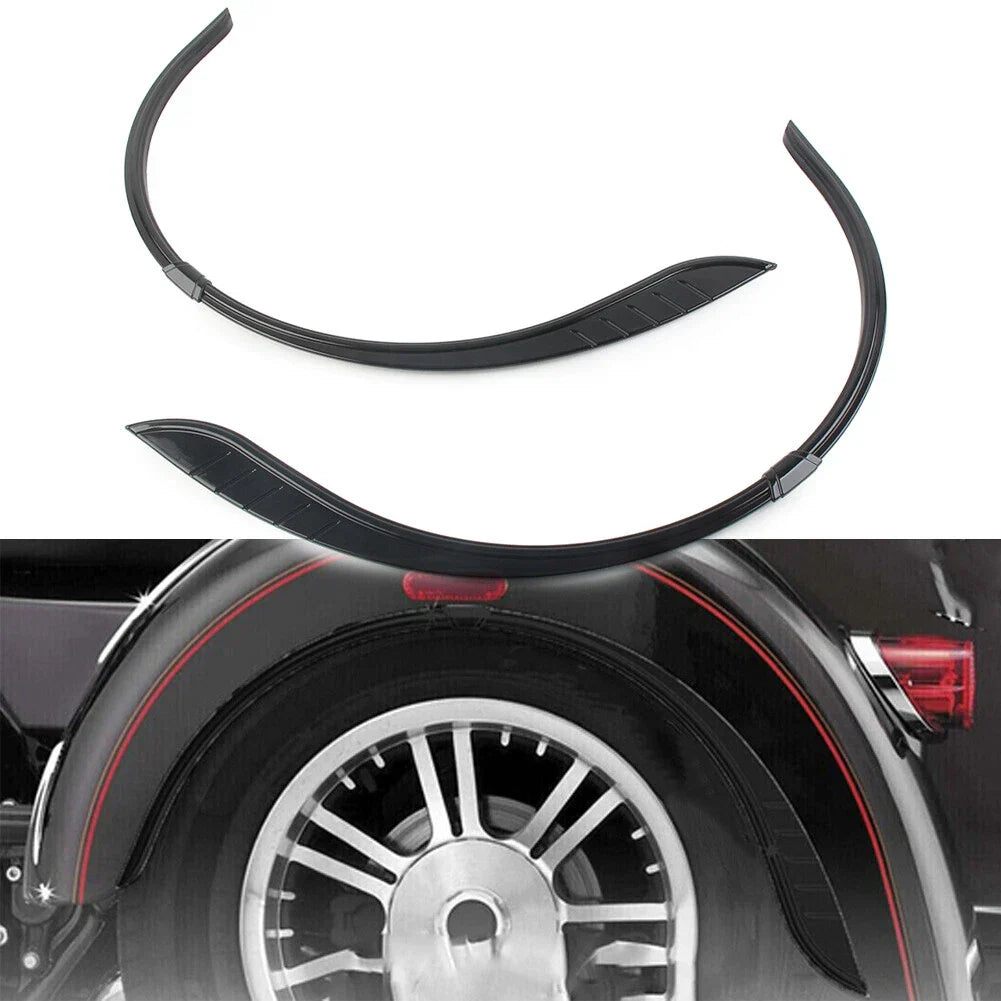 Black Rear Fender Flares Trim for Harley Tri-Glide Ultra (2014-2023)