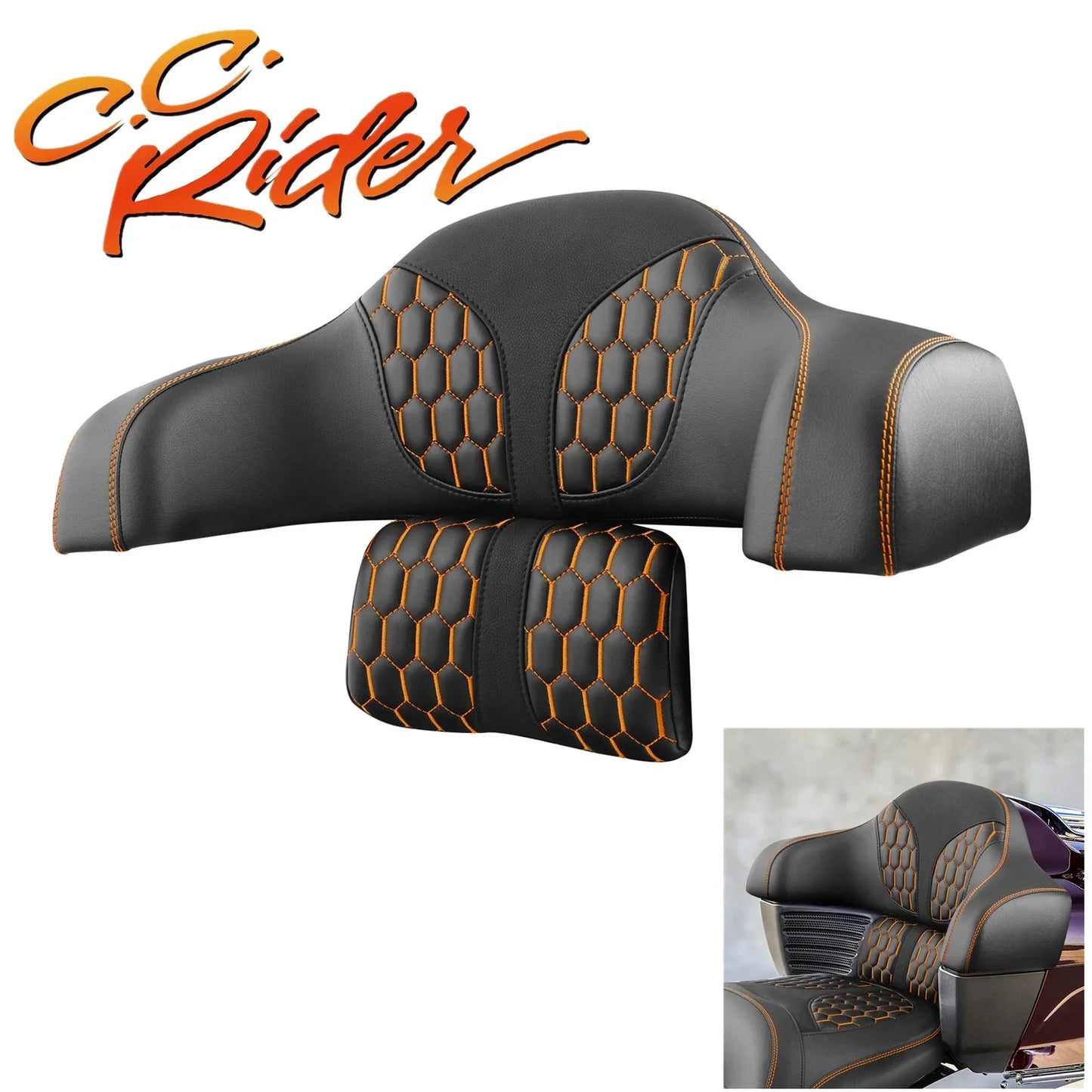 Rear Trunk Passenger Backrest Pad for Indian Chieftain Dark Horse (2014-2023)