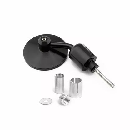Black Round Aluminum Handle Bar End Mirrors for Cafe Race Motorcycle