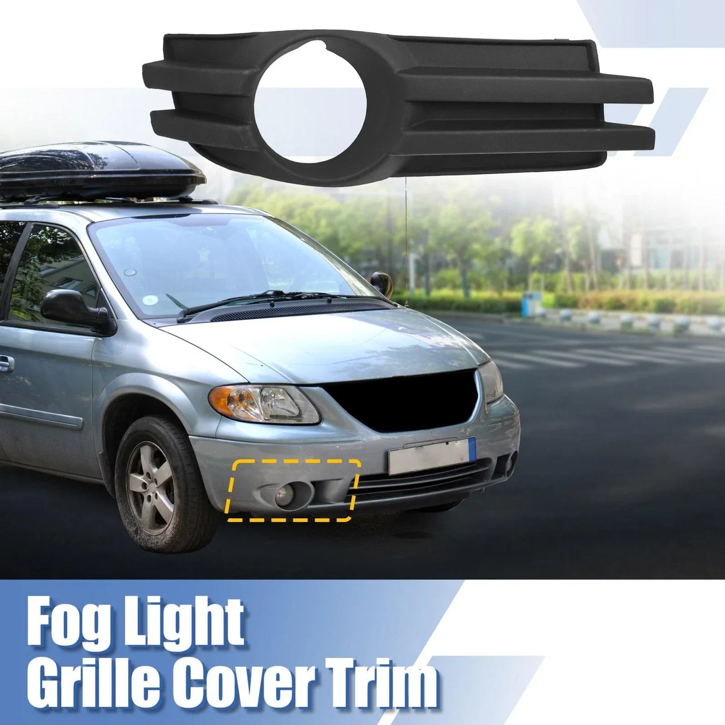 Front Right Fog Light Grille Cover for Dodge Grand Caravan (2008-2010)