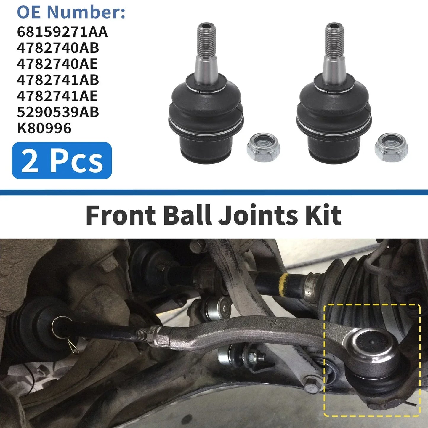 2 x Front Lower Ball Joints for Chrysler 300C (2005-2019)