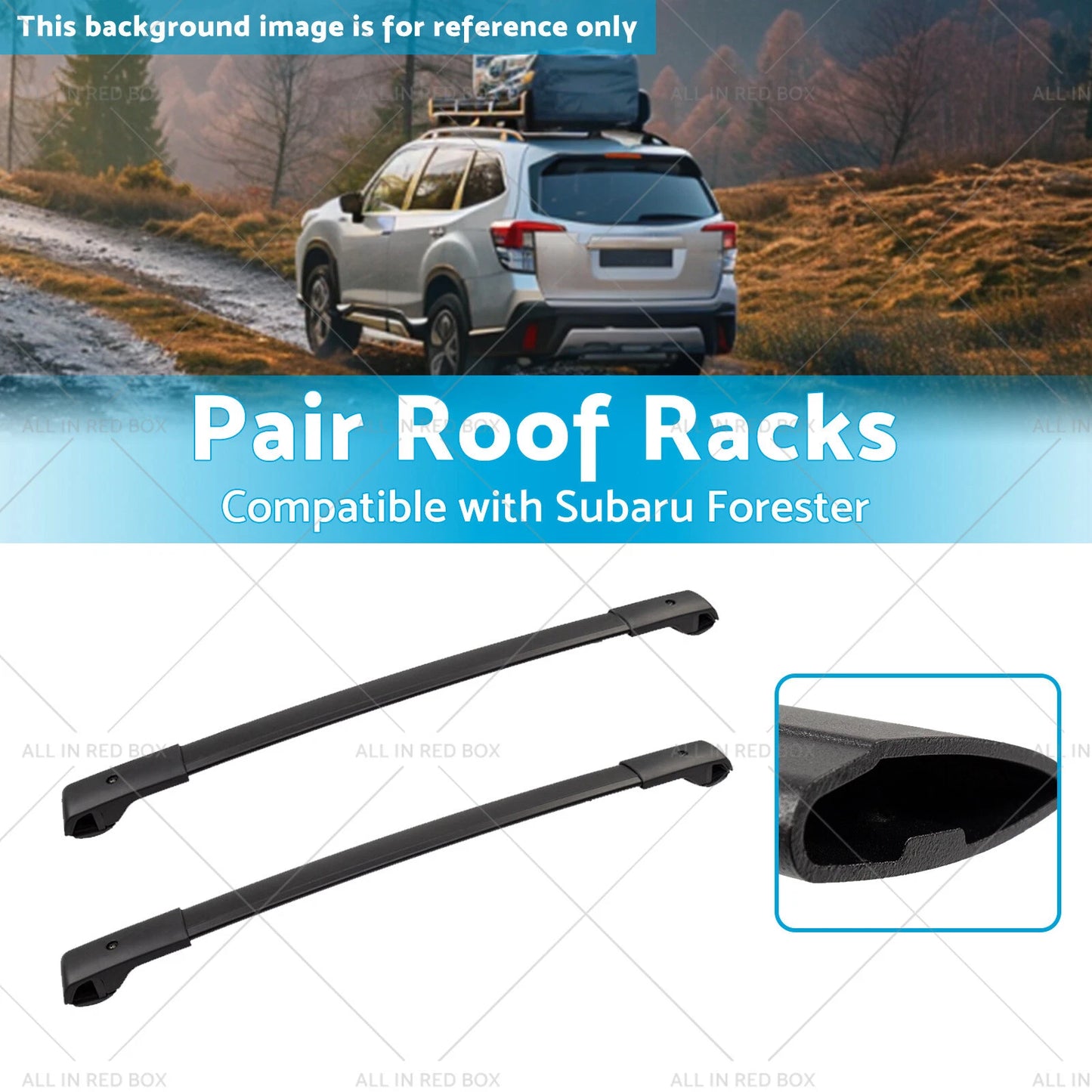 Black Roof Racks Cross Bars for Subaru Forester (2008-2021)