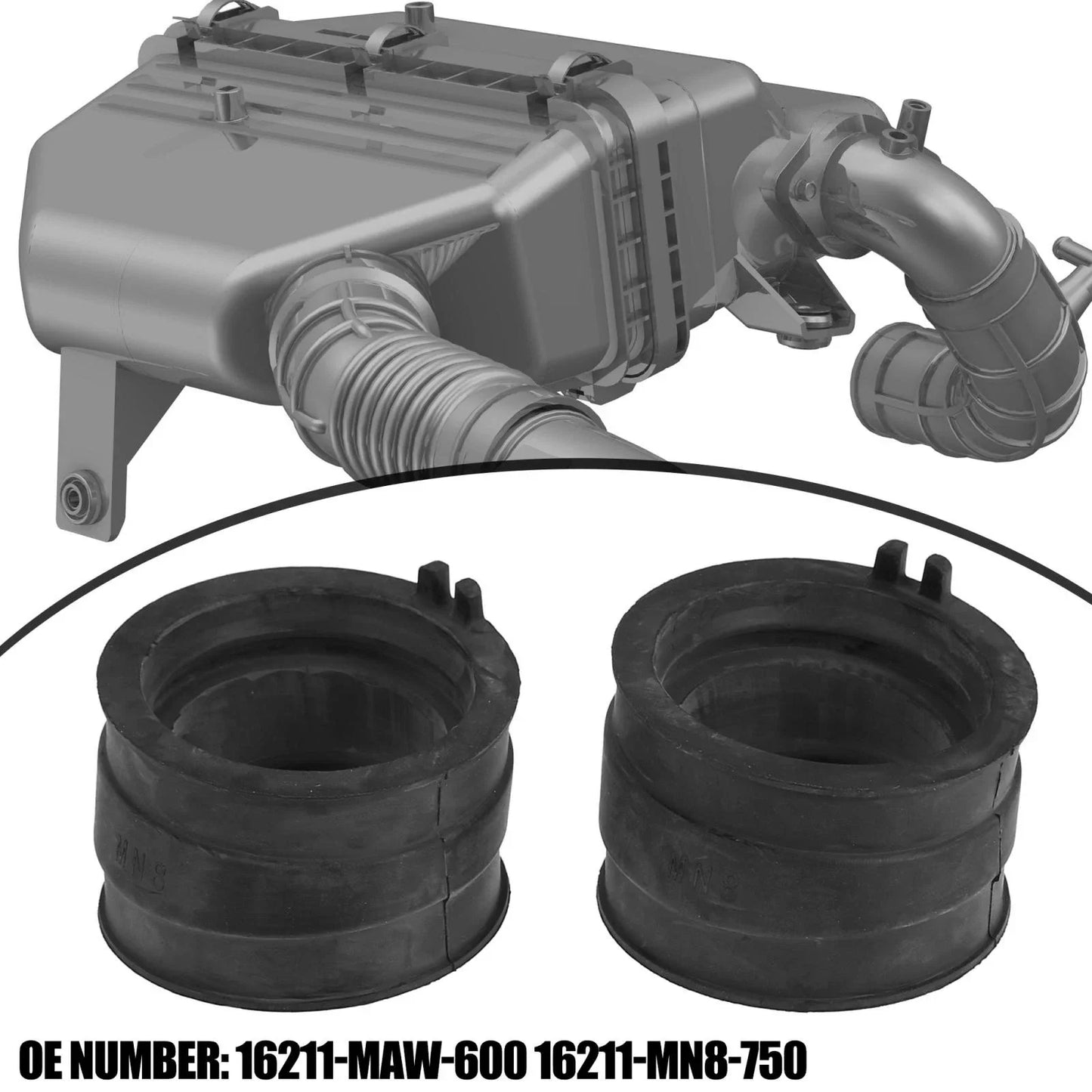 2 x Carburetor Manifold Boots Adapter for Honda VT600, 750, XL600V (1988-1998)