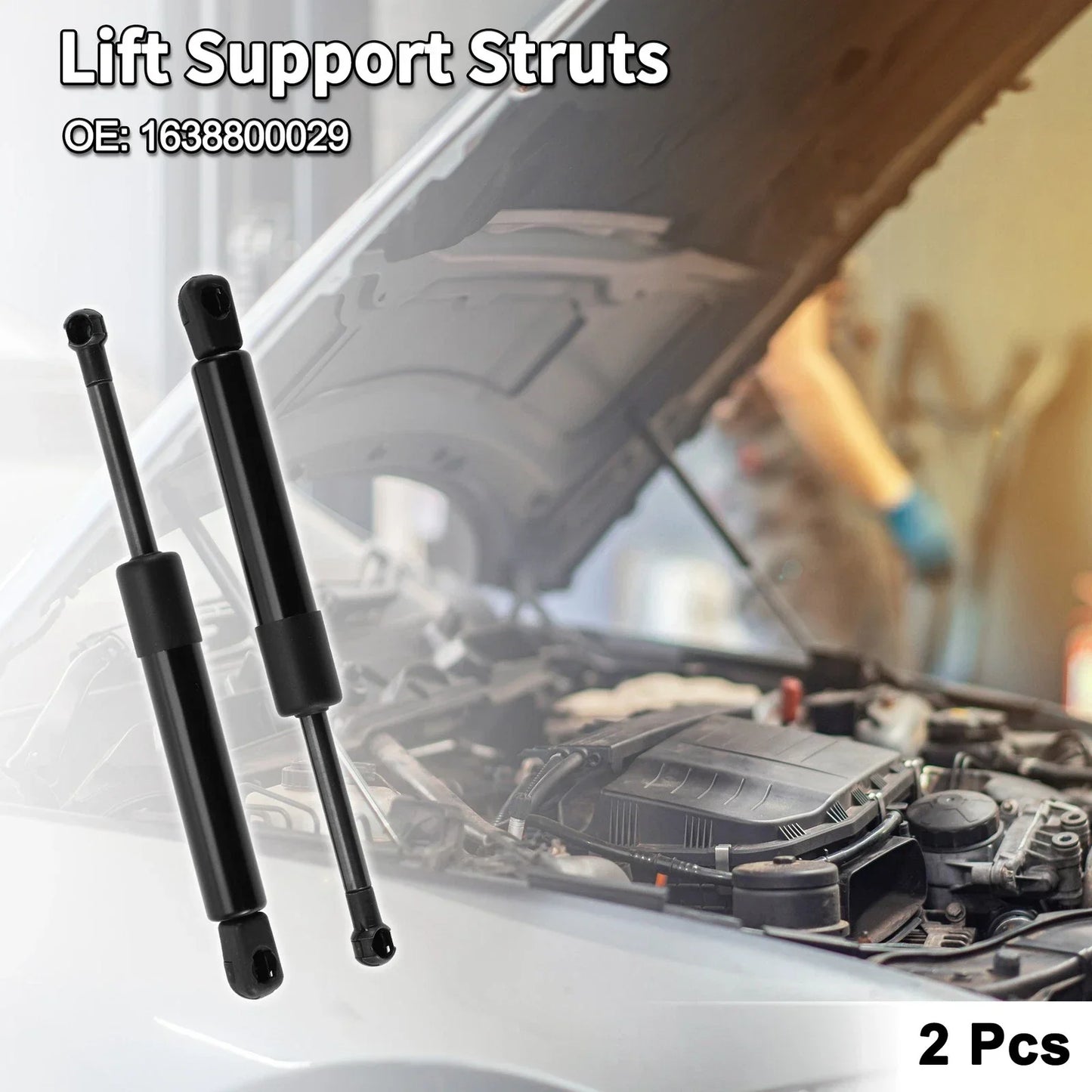 Hood Lift Supports 2 x Gas Springs for Mercedes-Benz ML320 (2000-2005)