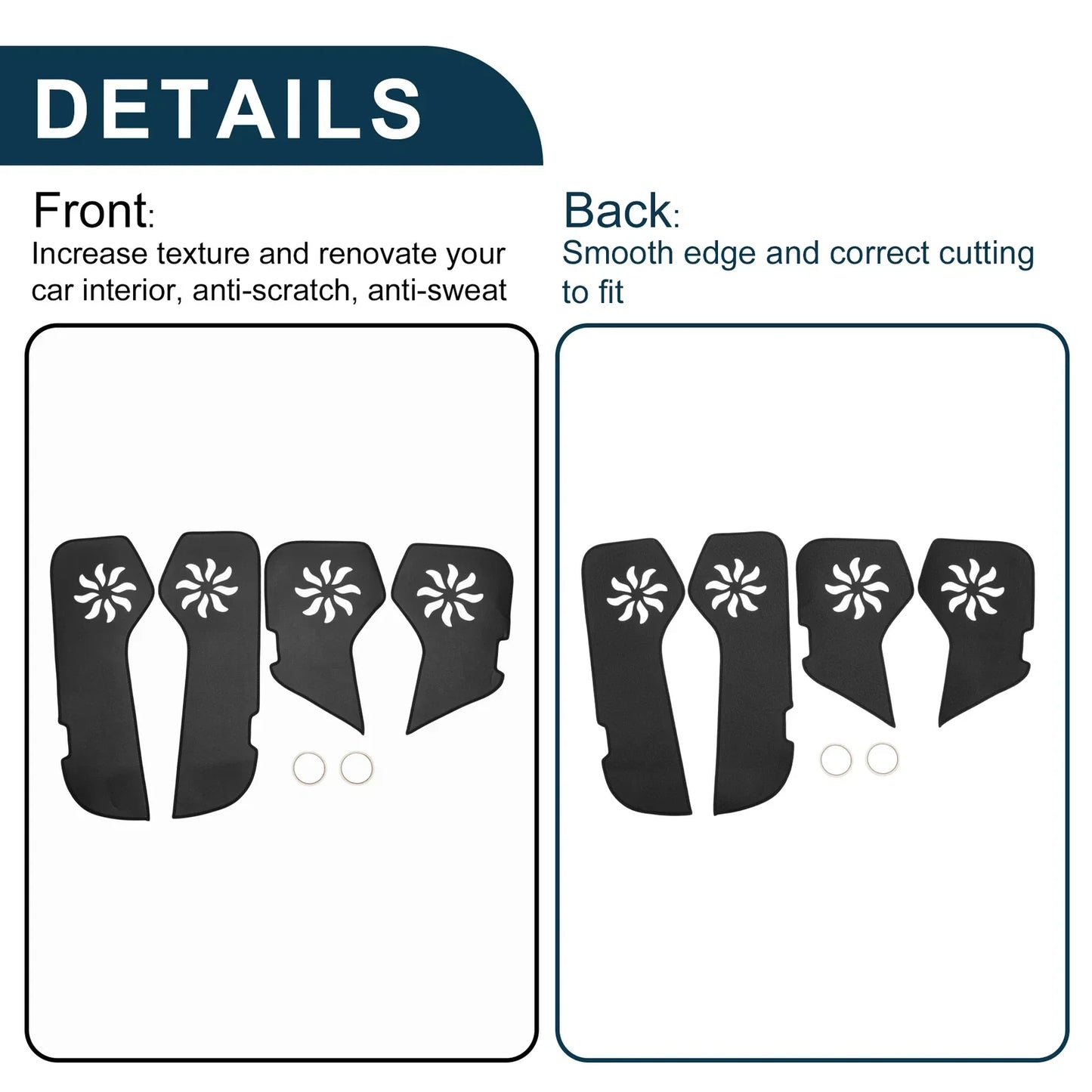 Car Door Leather Anti Kick Pad Sticker for Porsche Cayenne (2018)
