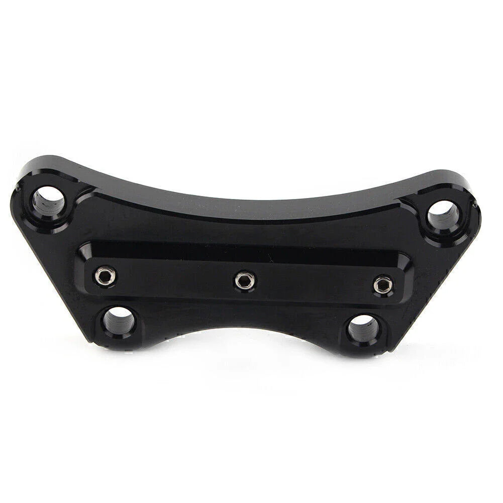 Black Top Handlebar Riser Clamp for Harley Touring Street Road King (2008-2023)