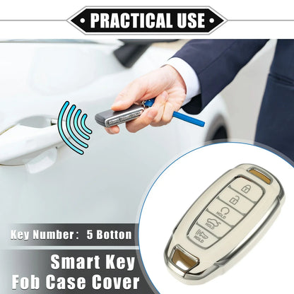 5 x Remote Keyless Key Fob Case Cover for Hyundai Elantra (2011-2016)