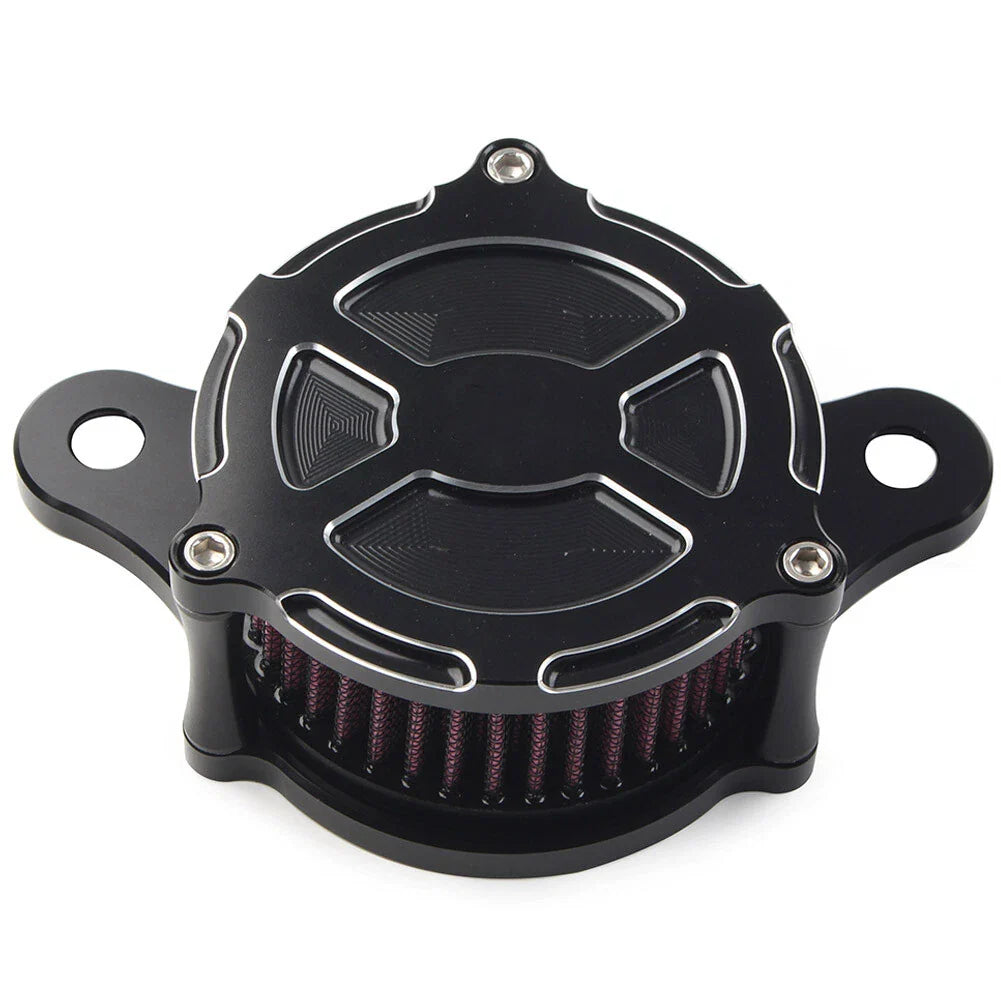 Black Air Cleaner Red Intake Filter Kit for Harley Dyna Softail Road King (2006-2023)