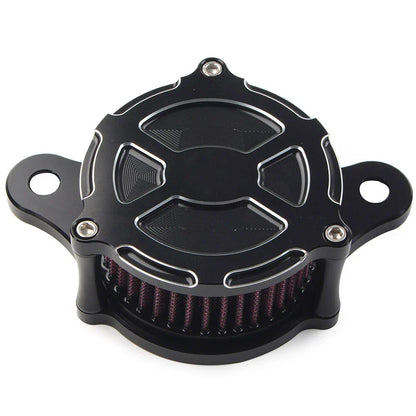 Black Air Cleaner Red Intake Filter Kit for Harley Dyna Softail Road King (2006-2023)
