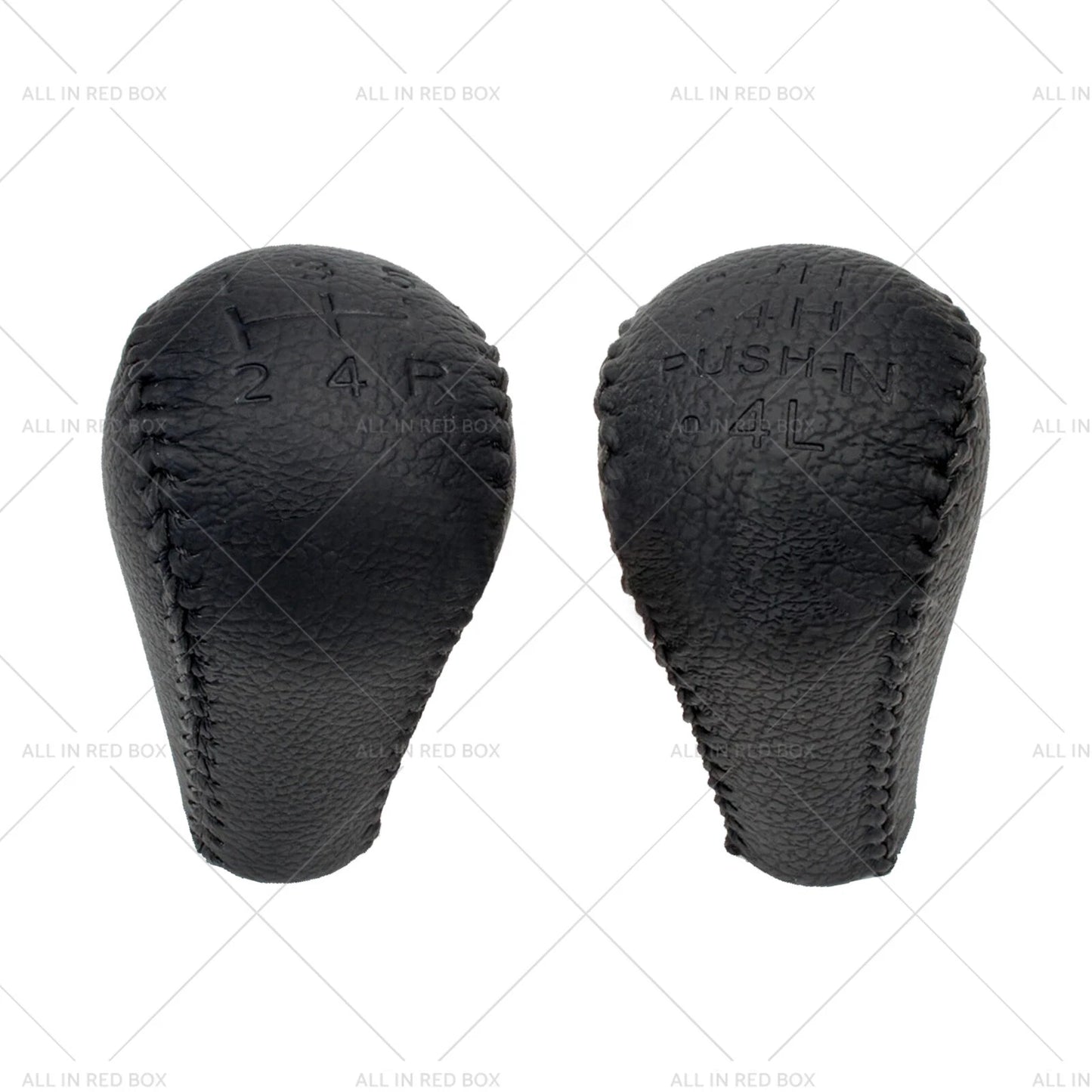 Black Leather Transfer Case & Gear Shift Knobs for Nissan Patrol (1997-2016)