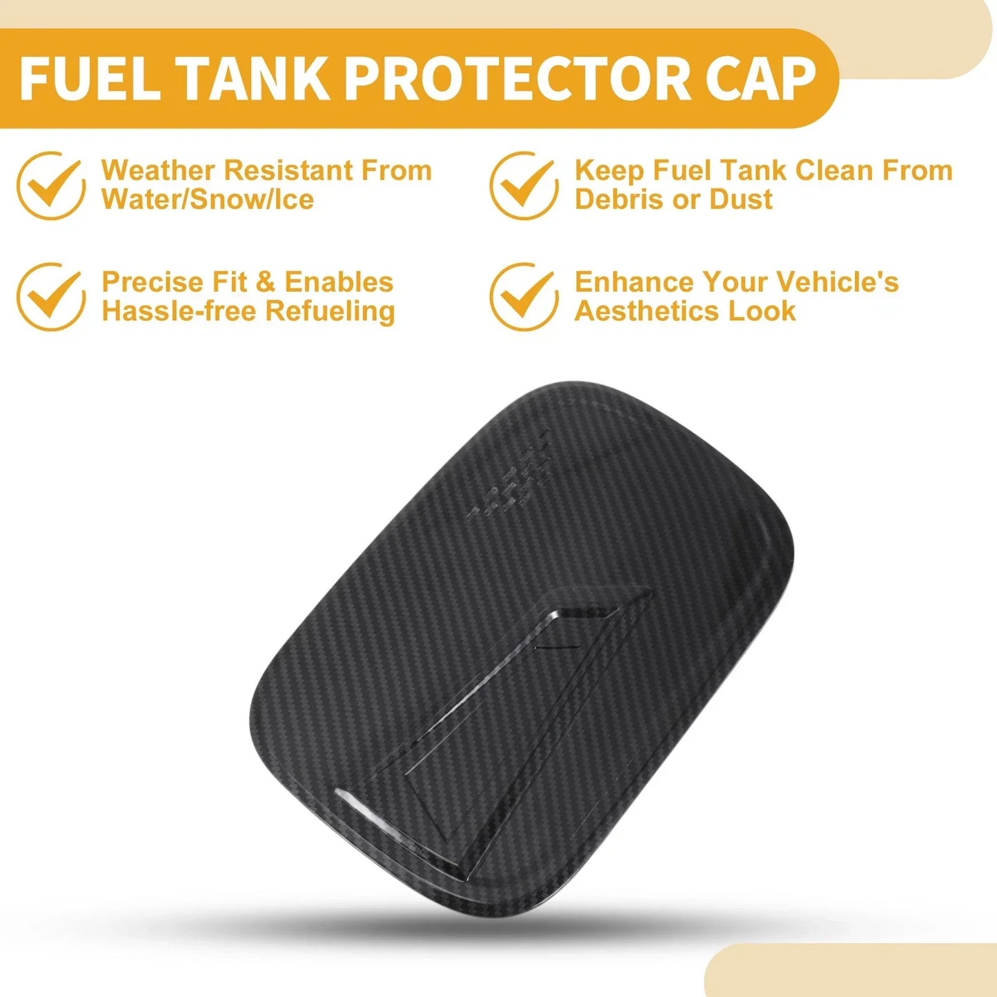 Fuel Tank Door Cap for Honda CRV 2017-2022 Carbon Fiber Black ABS