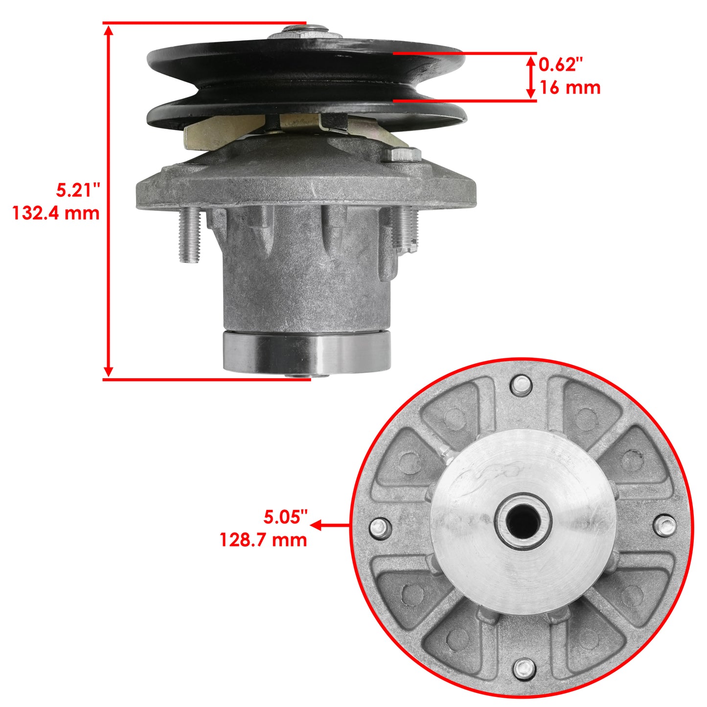 Deck Spindle Blade Pulley and Belt Replacement for John Deere GT225 (2005–2010)